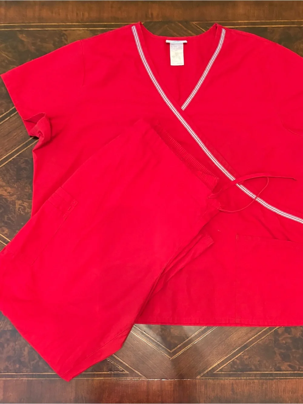 SB Scrubs Women's Red Knit Scrubs 2X